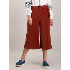 Online Exclusive Dark Orange Corduroy Wide Leg Trousers