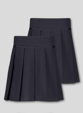 Grey Permanent Pleat Skirts 2 Pack