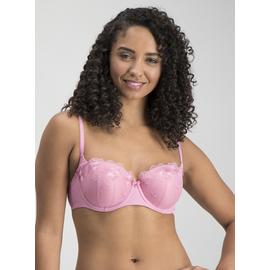 Black Embroidered Balcony Bra