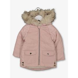 Pink Padded Coat With Hood