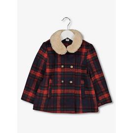 Red & Navy Formal Check Coat