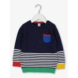 Navy Stripe Crew Neck Jumper
