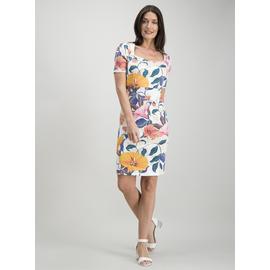 Online Exclusive Multicoloured Sweetheart Neck Dress