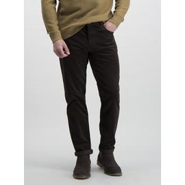 Brown Slim Fit 5 Pocket Corduroy Trousers With Stretch