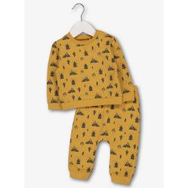 Christmas Tree & Mountain Print Jogger 2 Piece Set