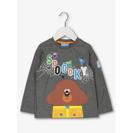 Halloween Hey Duggee Grey Marl Long Sleeve T-Shirt