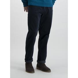 Blue Straight Fit 5 Pocket Jumbo Cord Trousers With Stretch