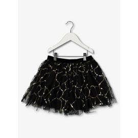 Black Sequin Party Skirt