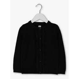 Black Ruffle Cardigan