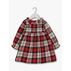 Red Woven Tartan Dress