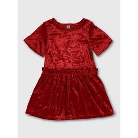 Red Velour Party Dress