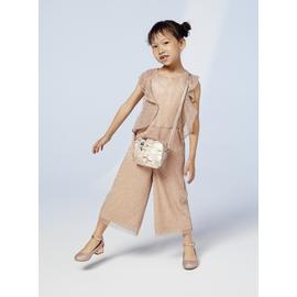 Pink Frill Plissé Jumpsuit