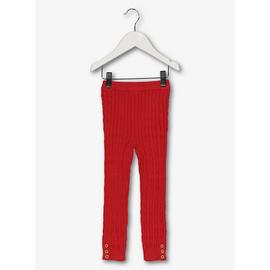 Red Cable Knit Leggings