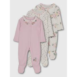Pink & White Bodysuit 3 Pack