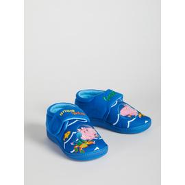 Peppa Pig George Blue Embroidered Slippers