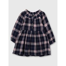 Navy & Pink Check Dress