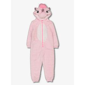 Pink Unicorn Fleece All In One