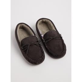 THINSULATE Grey Lace Up Moccasin Slippers