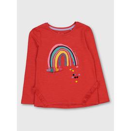 Red Rainbow Detail Top
