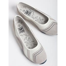 Online Exclusive White Leather Sports Ballerina Pumps