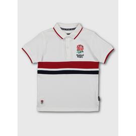 England Rugby White Polo Shirt