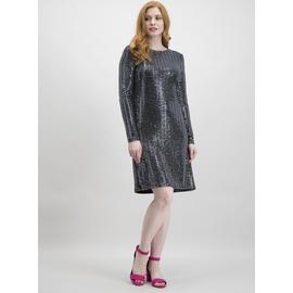 Online Exclusive Black Sequin Jersey Shift Dress