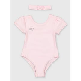 Pink Ballet Leotard & Headband Set