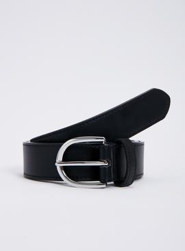 Black Faux Leather Belt