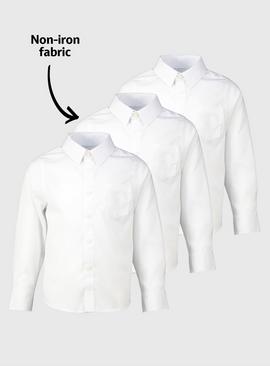White Unisex Dress With Ease School Shirts 3 Pack 12 years