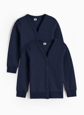 2 Pack Navy Sweat Cardigans