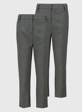 Grey Bow Detail Plus Fit Trousers 2 Pack 10 years