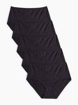 Black Full Knickers 5 Pack