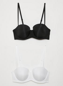 Black & White Multiway Balcony Bra 2 Pack