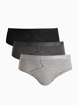 Grey & Black Briefs 3 Pack
