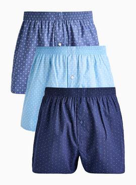 Geo Printed Woven Boxers 3 Pack