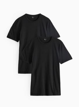 Black Crew Neck T-Shirts 2 Pack
