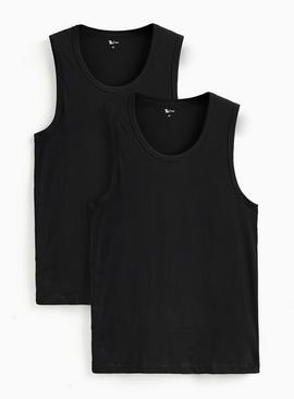 Black Sleeveless Vests 2 Pack