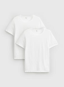 White T-Shirt Vests 2 Pack