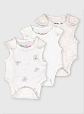 Koala Premature Baby Bodysuits 3 Pack 