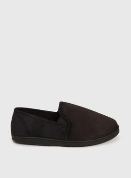 Black Diagonal Square Full Slippers With Arch Support 