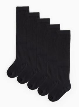Black Over The Knee School Sock 5 Pack