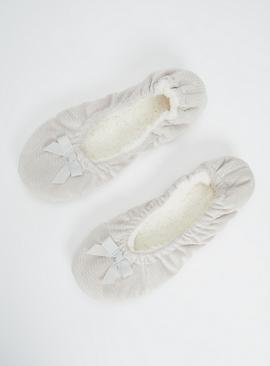 Grey Ballerina Slippers 