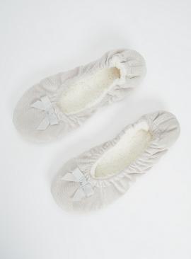 Grey Ballerina Slippers