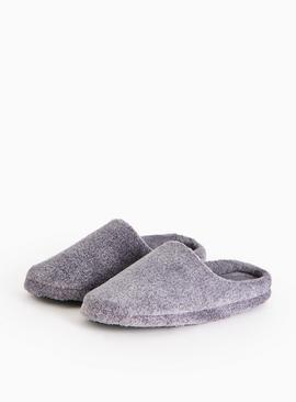 Grey Mule Memory Foam Slippers 