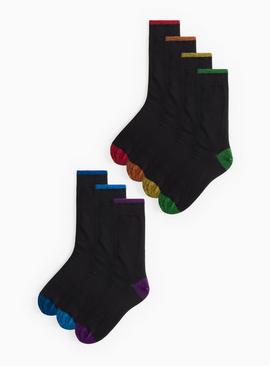 Black Colour Accent Stay Fresh Ankle Socks