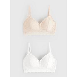 A-E MATERNITY Lace Supersoft Nursing Bras 2 Pack