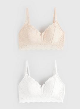 A-E MATERNITY Lace Supersoft Nursing Bras 2 Pack