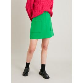 Tan A-Line Mini Skirt