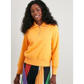 Orange Half Zip Sweatshirt