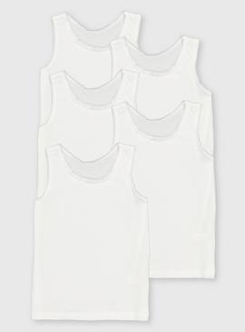 White Vests 5 Pack